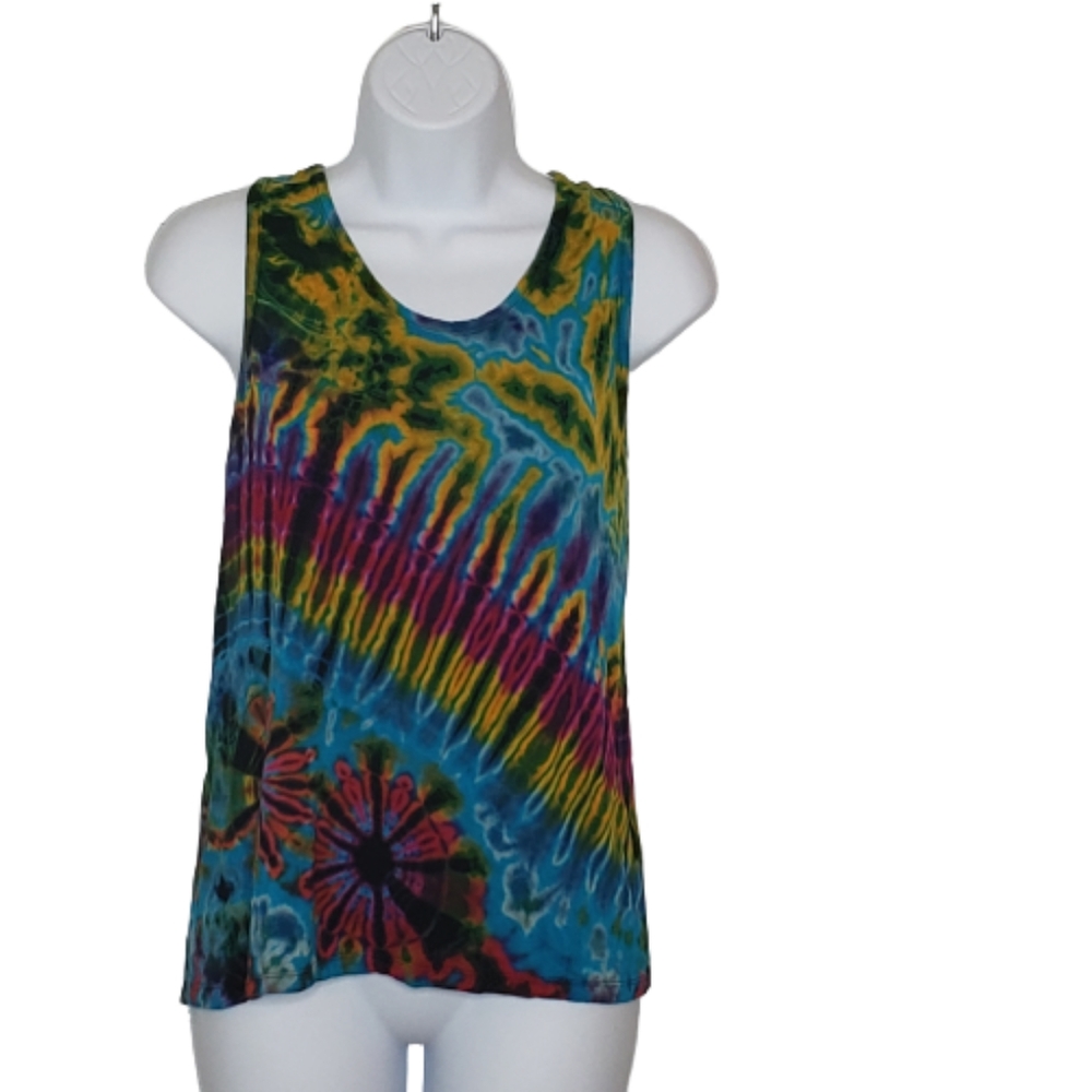 Tie Dye Boho Racerback Tank Top